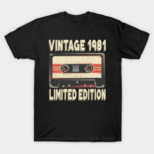 Vintage 1981 Limited Edition 40th Birthday T-Shirt